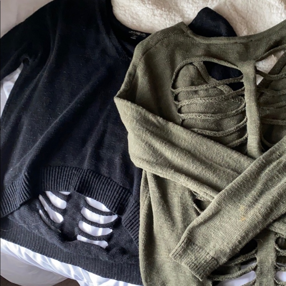 Distressed sweaters
